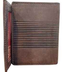 Men's Genuine Leather Wallet Tri-fold with RFID